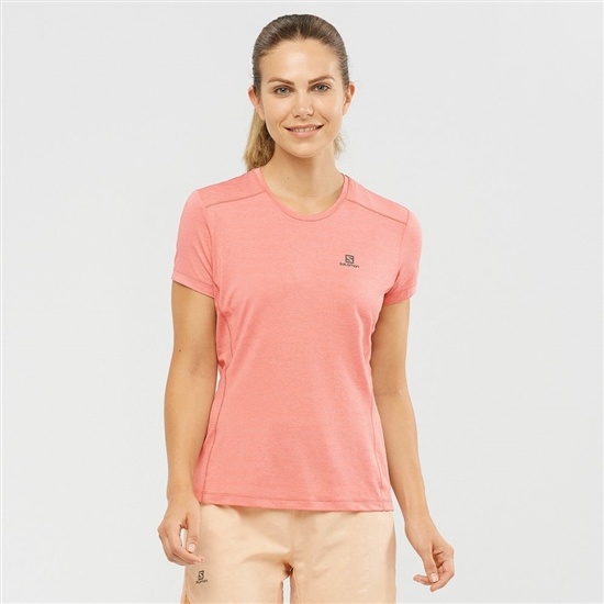 Coral Women's Salomon XA W Short Sleeve T Shirts | 073-EVCBTX