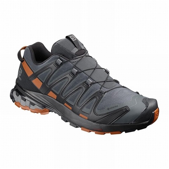 Dark Blue / Black Men's Salomon XA PRO 3D V8 GORE-TEX Hiking Shoes | 690-QJWFKV