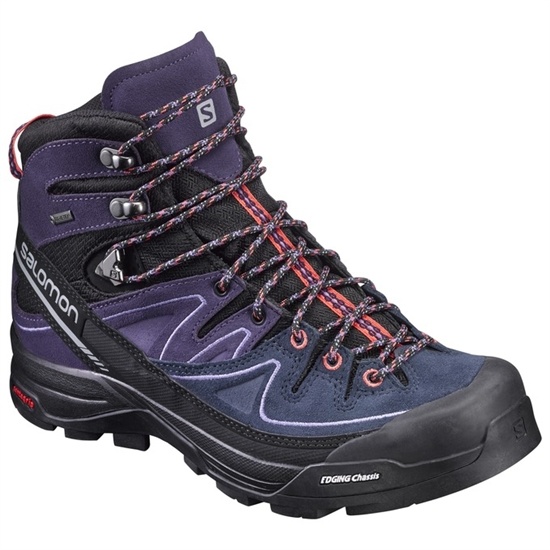 Dark Blue / Black Men's Salomon X ALP MID LTR GTX W Hiking Boots | 904-KBQHUD