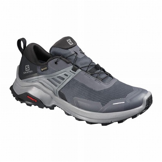 Dark Blue / Black Women's Salomon X RAISE GORE-TEX Hiking Shoes | 674-URTGFZ