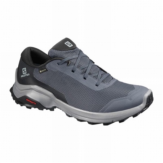 Dark Blue / Black Women's Salomon X REVEAL GORE-TEX Hiking Shoes | 641-RKXZGF