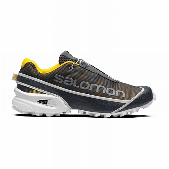 Dark Blue / Yellow Men's Salomon STREETCROSS Trail Running Shoes | 578-OGLYDH