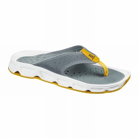 Dark Grey Men's Salomon RX BREAK 4.0 Slippers | 609-BINSYA