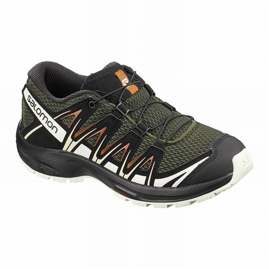 Deep Green / Black Kids' Salomon XA PRO 3D J Hiking Shoes | 954-MVIXJH