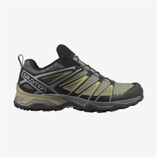 Gold Men's Salomon X ULTRA 3 GORE-TEX Hiking Shoes | 951-UWVQFZ