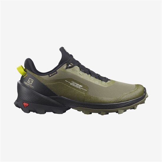 Green Men's Salomon CROSS OVER GTX Hiking Shoes | 789-IZGYAE