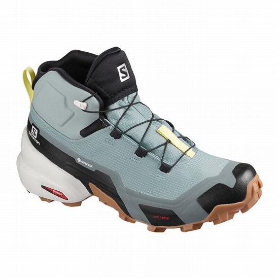 Green Women's Salomon CROSS HIKE MID GORE-TEX Hiking Boots | 840-IATJWU