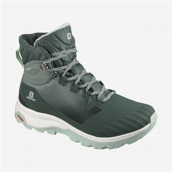 Green Women's Salomon VAYA BLAZE THINSULATE CLIMASALOMON WATERPROOF Winter Boots | 530-TUQHND