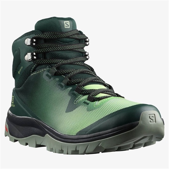 Green Women's Salomon VAYA MID GTX Trail Running Shoes | 701-CXLTOY