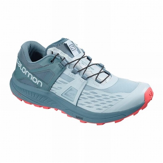 Grey Blue Grey Women's Salomon ULTRA W /PRO Trail Running Shoes | 475-UWJMHN