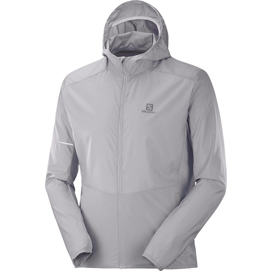 Grey Men's Salomon AGILE FZ M Jackets | 823-FGIZND