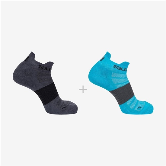 Grey Men's Salomon SENSE 2-PACK Socks | 890-CXOLJI