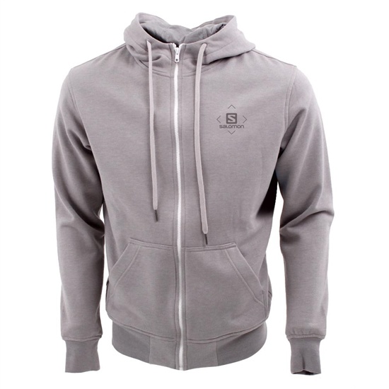 Grey Men's Salomon SHIFTED ZIP THRU M Sweatshirt | 579-DKFZQG