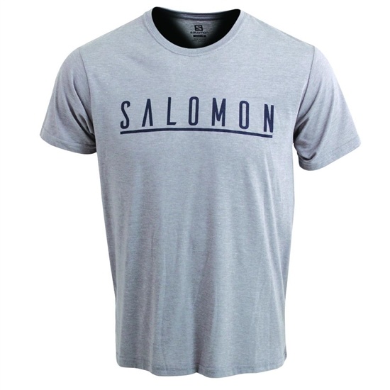 Grey Men's Salomon UNDERSCORE SS M T Shirts | 745-EIPMNC