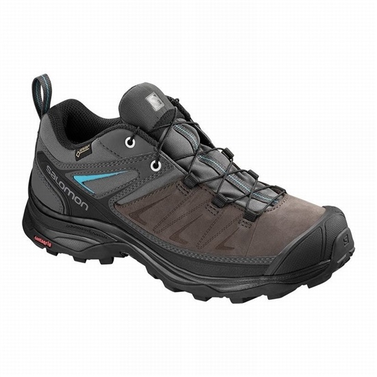Grey Women's Salomon X ULTRA 3 LTR GTX W Hiking Shoes | 498-SELYTF