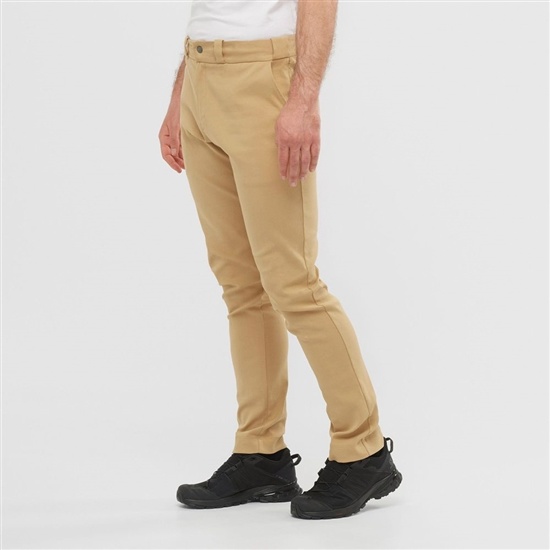 Khaki Men's Salomon OUTLIFE CHINO M Pants | 041-HQVOGL