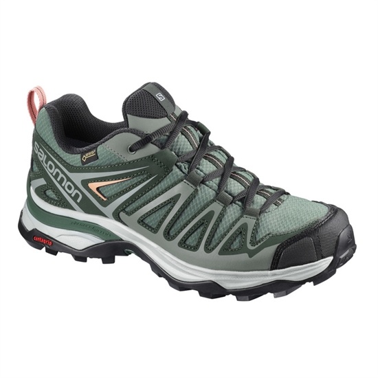Light Green Women's Salomon X ULTRA 3 PRIME GTX W Hiking Shoes | 162-SYLPRJ