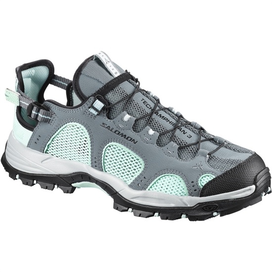 Light Turquoise / Grey Women's Salomon TECHAMPHIBIAN 3 W Water Shoes | 683-CHNQJK