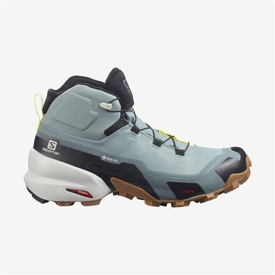 Lightblue Women's Salomon CROSS HIKE MID GTX Hiking Shoes | 049-CGHKBZ