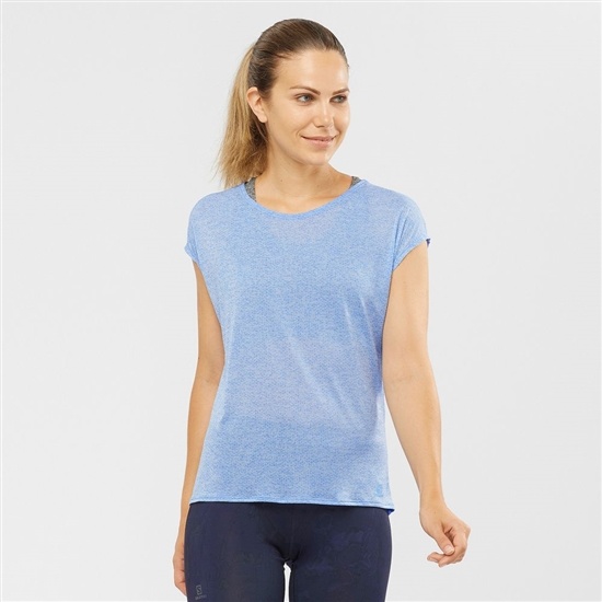 Marina Women's Salomon XA SLEEVE TECH W Short Sleeve T Shirts | 809-AGEDIB