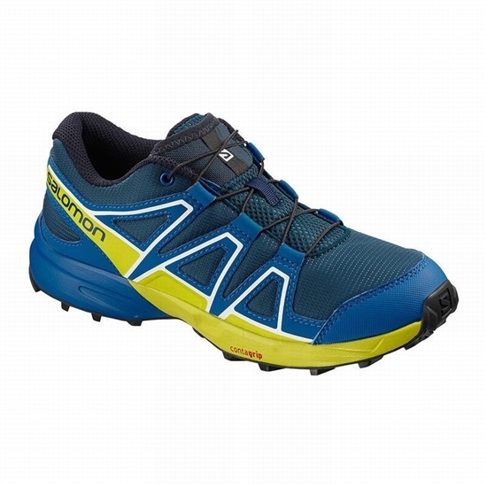 Navy Kids' Salomon SPEEDCROSS Trail Running Shoes | 483-DCRHEU