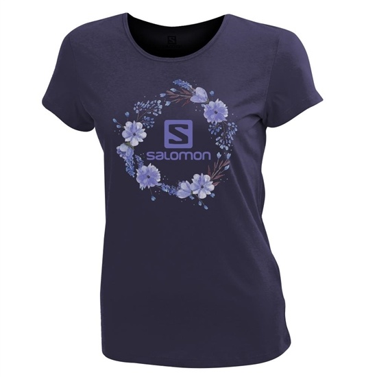 Navy Kids' Salomon SPRING SS G T Shirts | 074-LKQEWY