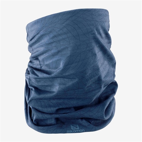 Navy Men's Salomon NECK&HEAD LIGHT GAITER Headwear | 856-COWYNT