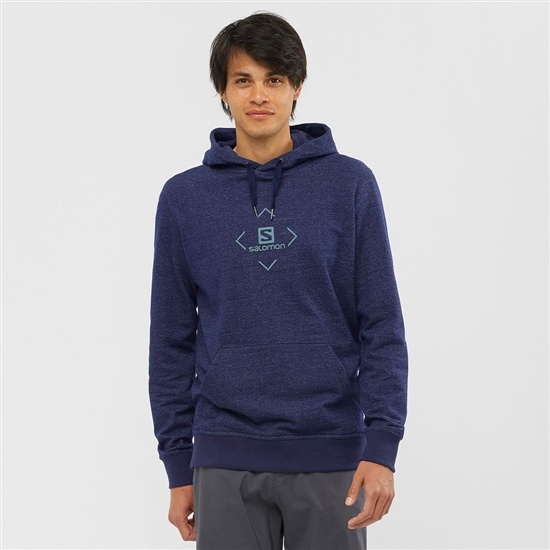 Navy Men's Salomon SHIFT HOODIE M Midlayers | 403-OAZIST