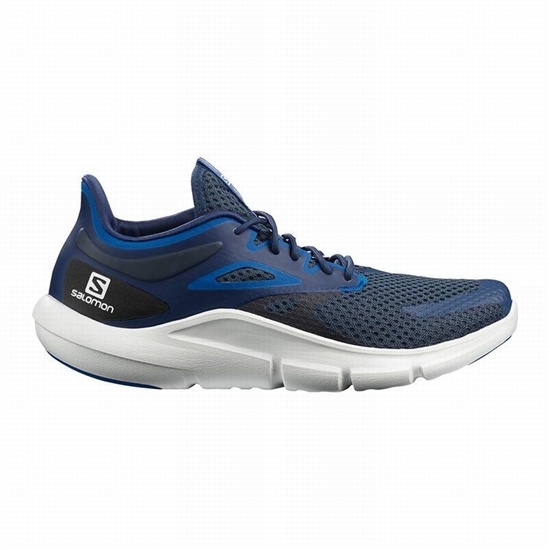 Navy / White Men's Salomon PREDICT MOD Road Running Shoes | 152-HCDIYO