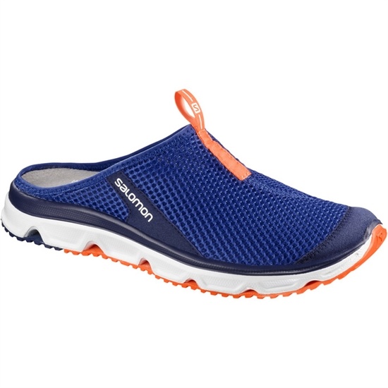 Navy / White Men's Salomon RX SLIDE 3.0 Sandals | 025-XILTQM