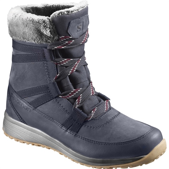 Navy Women's Salomon HEIKA LTR CS WP Winter Boots | 849-CHFGBV
