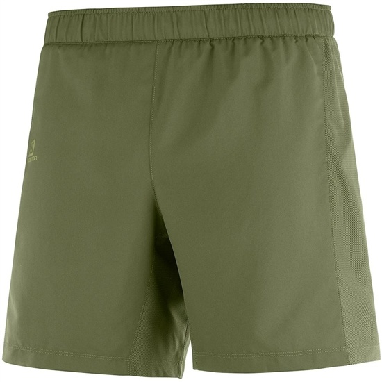 Olive Men's Salomon AGILE 2IN1 M Shorts | 574-BNEIKA
