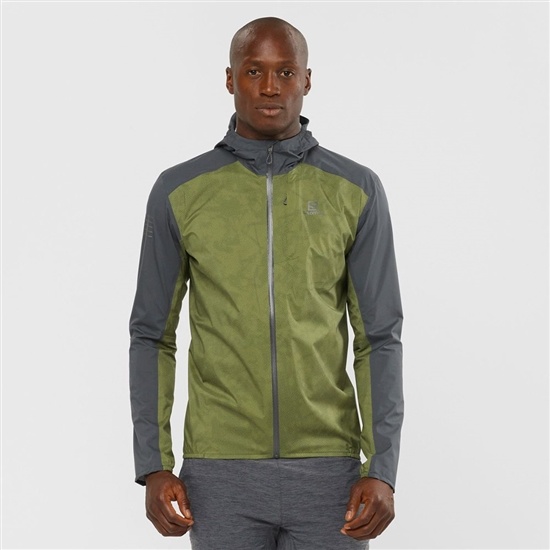 Olive Men's Salomon BONATTI 2.5L Waterproof Jackets | 548-TCIEKQ