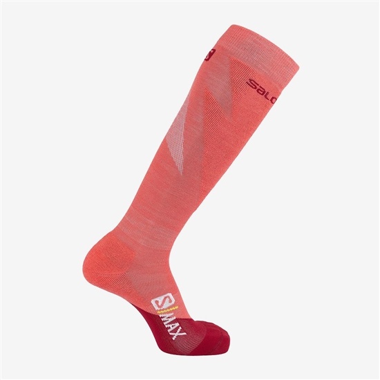 Pink Women's Salomon S MAX W Socks | 571-BMQZXJ