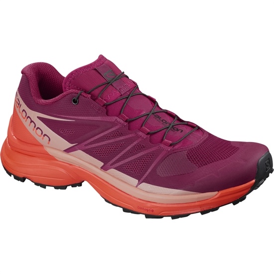 Purple / Orange Women's Salomon WINGS PRO 3 W Trail Running Shoes | 185-HVXQZB