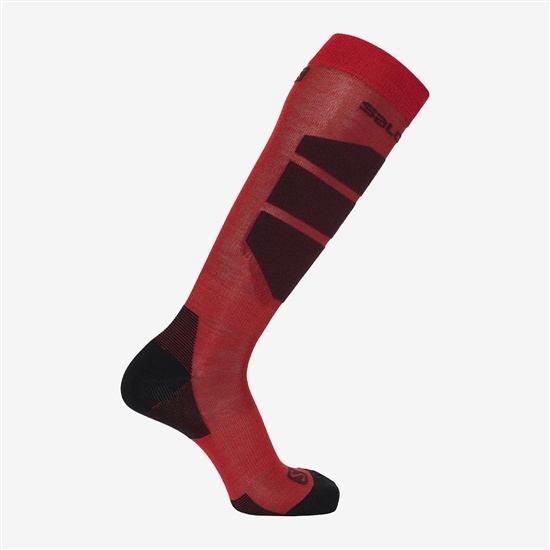 Red Men's Salomon COMFORT Socks | 231-EPASMB