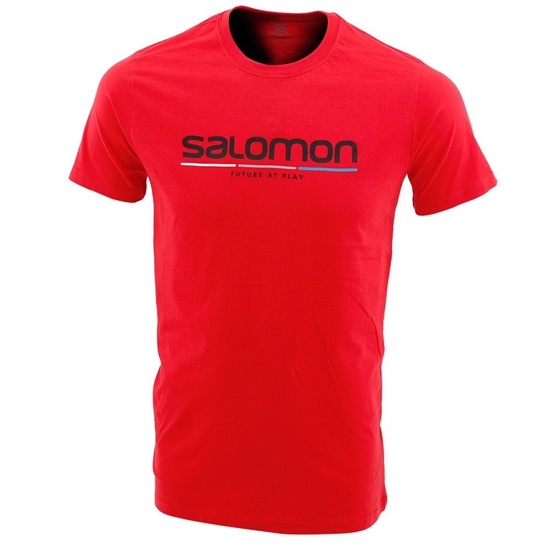 Red Men's Salomon NEW RACE SS M T Shirts | 763-NBXTSY