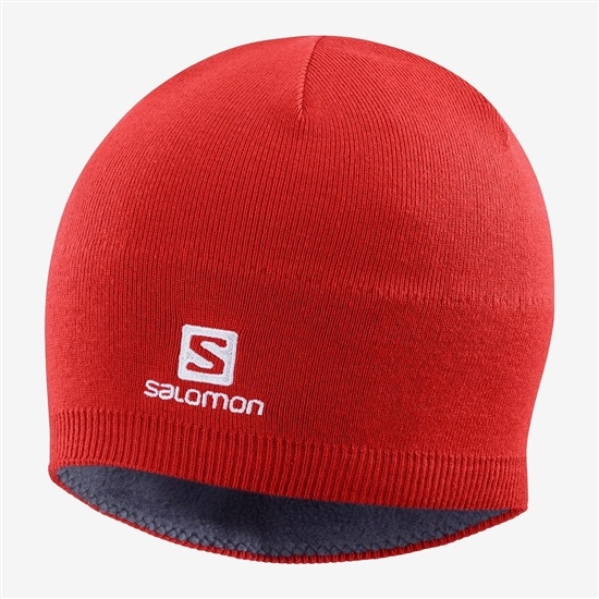 Red Men's Salomon RS WARM Hats | 572-VWMAFK