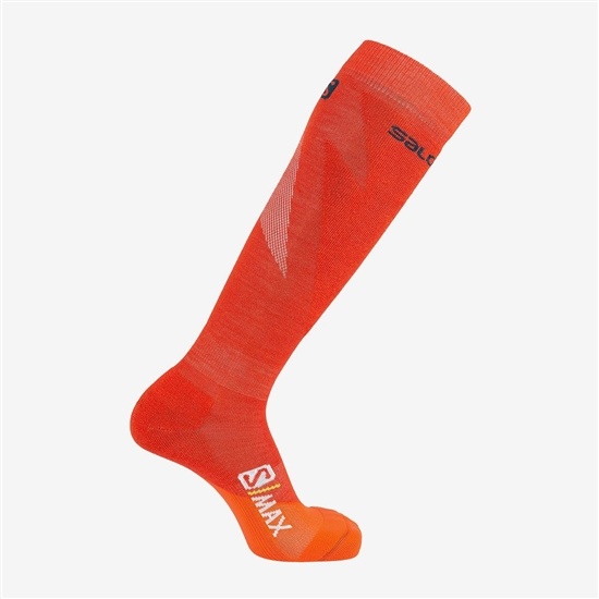 Red Men's Salomon S MAX M Socks | 721-XVTIJF