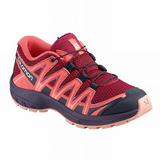Red / Orange Kids' Salomon XA PRO 3D J Hiking Shoes | 259-QTZUVN