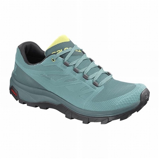 Turquoise / Green Women's Salomon OUTLINE GORE-TEX Hiking Shoes | 172-OESRJY