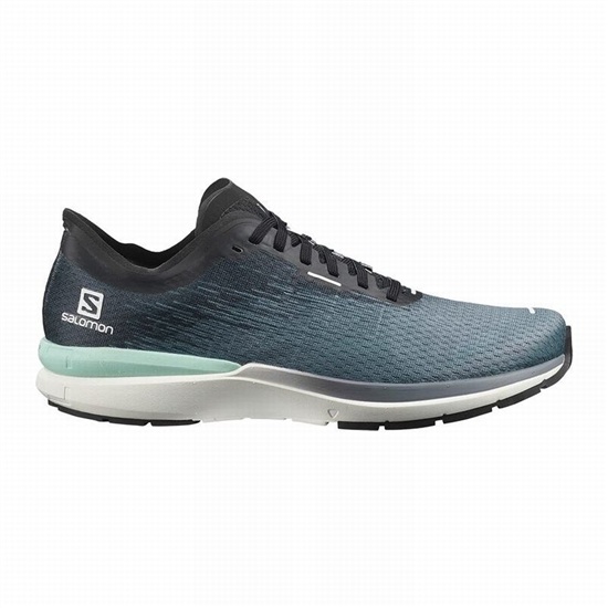 White / Black Men's Salomon SONIC 4 ACCELERATE Running Shoes | 260-ZNYEKP