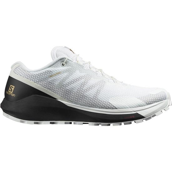 White / Black Women's Salomon SENSE RIDE 3 W LTD EDITION Road Running Shoes | 728-KYVWSQ