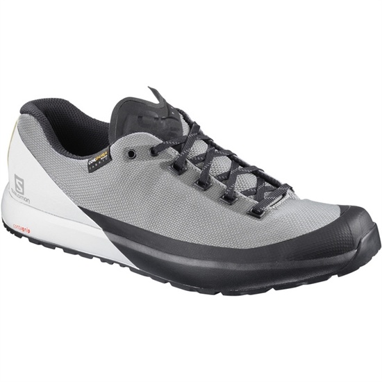 White / Grey / Black Men's Salomon ACRO Hiking Shoes | 378-ELRBVJ