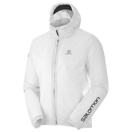 White Men's Salomon BONATTI RACE WP JKT M Jackets | 594-ALWCYV