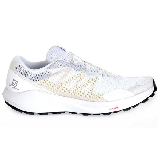 White Men's Salomon SENSE RIDE 3 Road Running Shoes | 078-XFCIHR