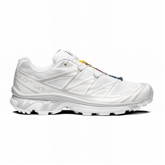 White Men's Salomon XT-6 Trail Running Shoes | 351-OEXIHA
