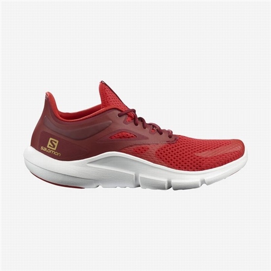 White / Red Men's Salomon PREDICT MOD Road Running Shoes | 813-MGXQYK