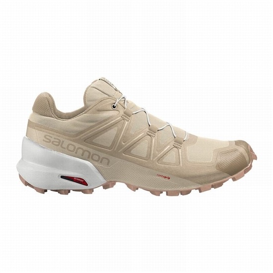 White Women's Salomon SPEEDCROSS 5 Trail Running Shoes | 051-LAUOMI